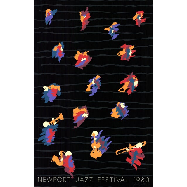 Artist: John Martinez Title: Newport Jazz Festival 1980 Year: 1980 Signed: No Medium: Serigraph Paper Size: 32.75 x 22...