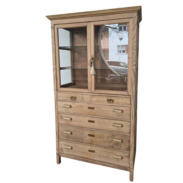 Vintage Spanish Wooden Display Cabinet, 1940s For Sale - Image 4 of 9