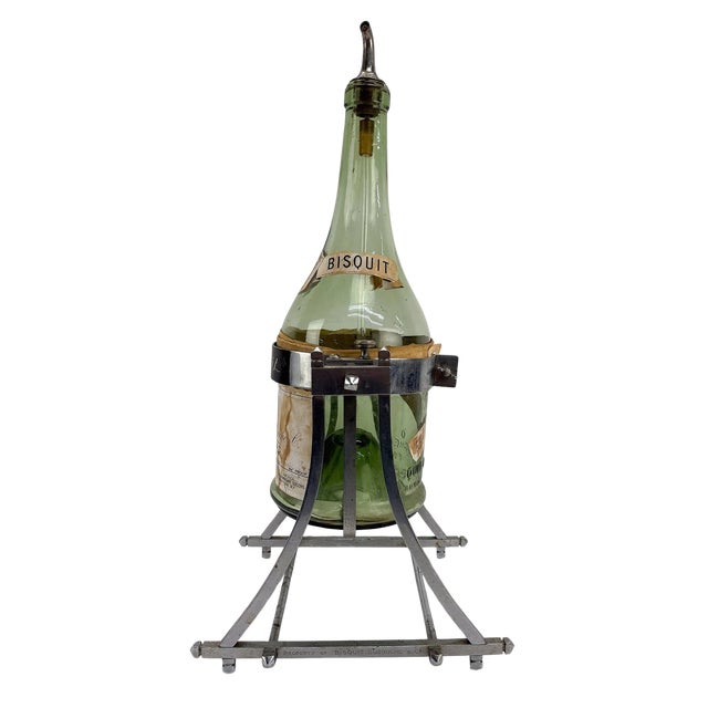 Mid 20th Century French Art Deco–Style Bisquit Dubouché Cognac Service With Chrome Tilting Cradle & Gallon Display Bottle For Sale - Image 9 of 18