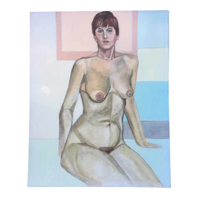 Vintage Original Female Nude Painting For Sale