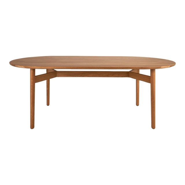 Schumacher Puffin 84.5" Dining Table in Natural Matte For Sale