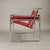 Bauhaus Wassilly Chair in Red Leather by Marcel Breuer for Gavina, 1960s For Sale - Image 3 of 11