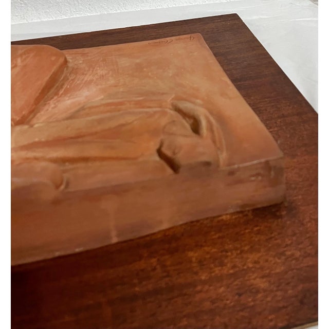 George Aarons, Large George Aarons Terracotta Sculpture Relief Art Deco Plaque Wpa Artist For Sale - Image 9 of 10