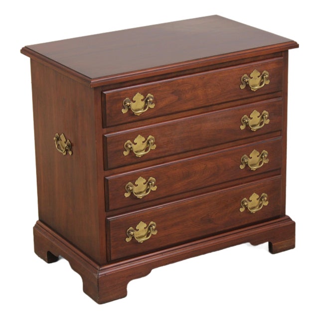 Henkel Harris Cherry 4 Drawer Chairside Chest For Sale