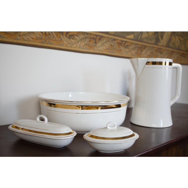 Belgian Toilet Set Nimy with Gilded Decor, Set of 4 For Sale - Image 10 of 10