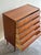 Mid Century Danish Teak 5-Drawer Highboy Dresser - Minimalist Scandinavian Tallboy Chest 1960s For Sale - Image 9 of 9