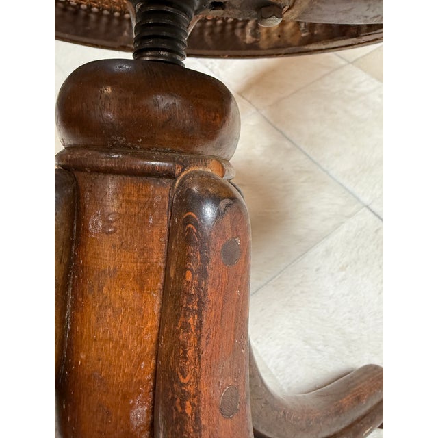 Brown Thonet Swivel Chair, 19th Century For Sale - Image 8 of 12
