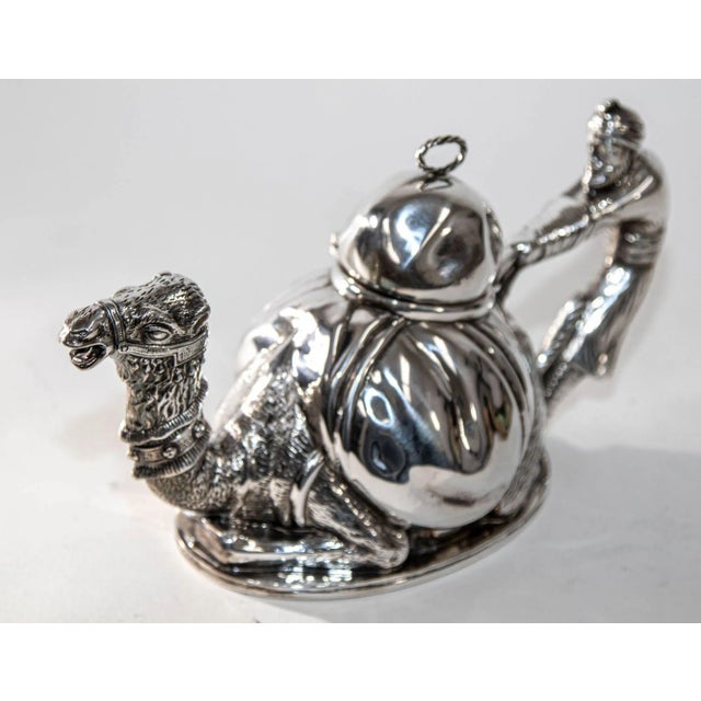French Silver-Plated Karawan Camel Teapot by Mariage Frères, Paris, 1990s For Sale - Image 10 of 12