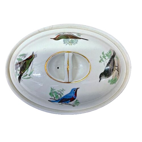 Vintage French Lourioux Bird Porcelain Tureen For Sale In Atlanta - Image 6 of 12