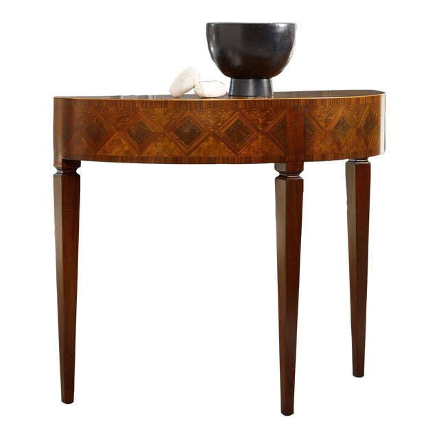 Modern History Marquetry Half - Round For Sale