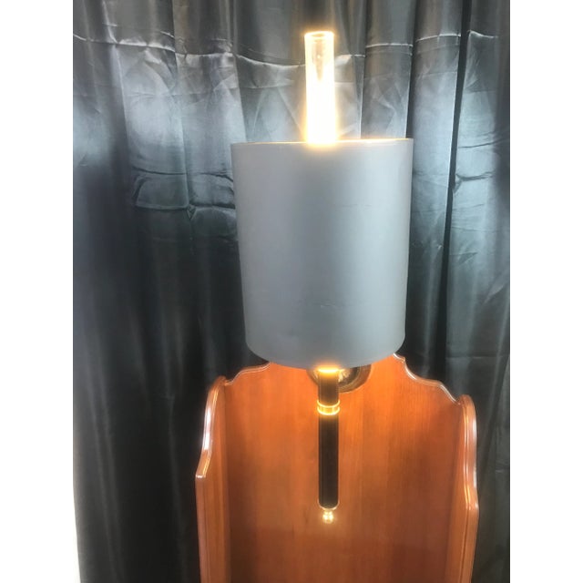 Wood Curved Willett Tall Walnut Nightstands With Lights, Mid-Century Modern - Set of 2, 1938 For Sale - Image 7 of 12