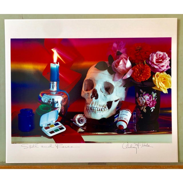 Audrey Flack, Pop Art Color Photograph Dye Transfer Print Audrey Flack "Skull & Roses" Photo, 1984 For Sale - Image 9 of 11