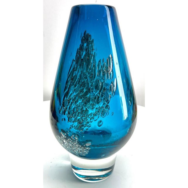 Blue Vase attributed to Heinrich Töpferhardt for Schott Zwiesel, 1950s For Sale - Image 8 of 9