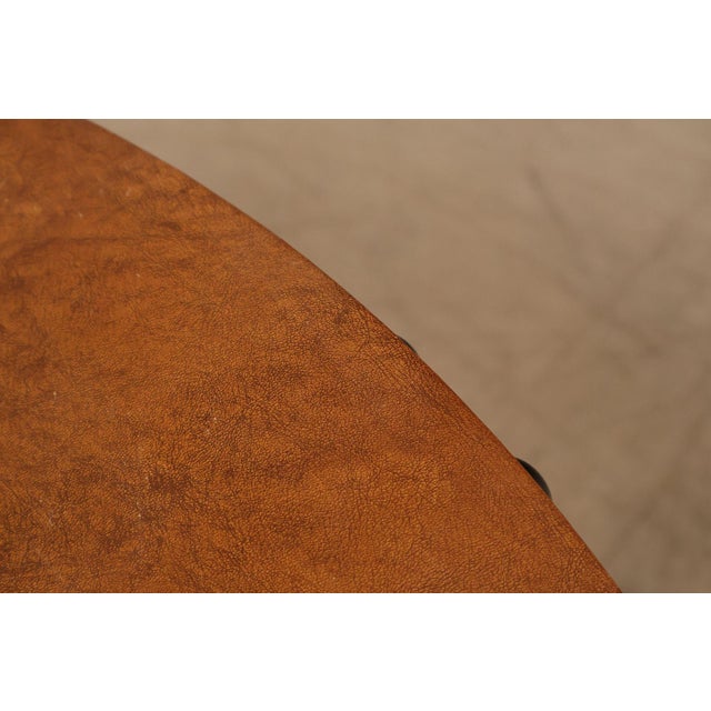 Stickley Commemorative Leather-Top Round Oak Library Table For Sale - Image 9 of 18