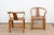 Pair of Golden Elm Chinese Club Chairs For Sale - Image 4 of 10