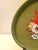 Metal Distressed Olive Green Toleware Serving Tray Vintage Pilgrim Art Hand Painted Tole For Sale - Image 7 of 7