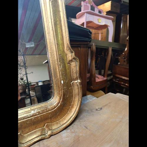 Elegant Antique Mirror with Golden Frame