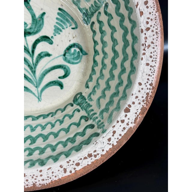 Large Spanish Fajalauza Ceramic Bowl from Lebrillo For Sale - Image 4 of 9