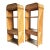 Late 20th Century Boho Chic Wavy Pencil Reed Etageres - A Pair For Sale
