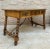 19th-Century French Hand Carved Oak Desk with Iron Stretcher & Solomonic Legs For Sale - Image 3 of 18