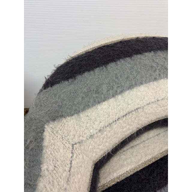 Sheepskin Stripe Swivel Chair For Sale - Image 12 of 12