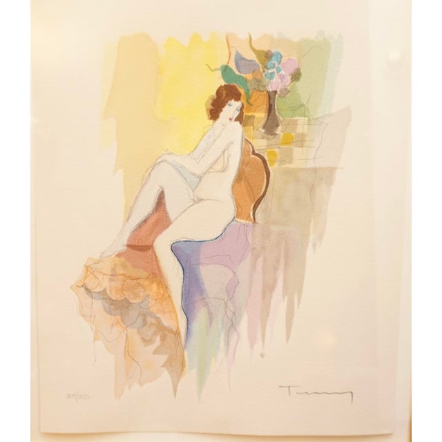 "Catherine" is a captivating original serigraph by the renowned artist Itzchak Tarkay. This original piece, hand-signed...