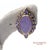 14k(585) Solid Yellow Gold Natural Purple Stone Omega Back Earrings For Sale - Image 9 of 10