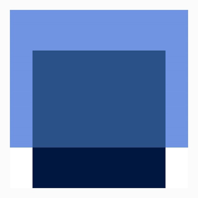 "The Interaction of French Blue and Navy Blue" Fine Art Print 40" X 50" by Liz Roache For Sale - Image 4 of 6