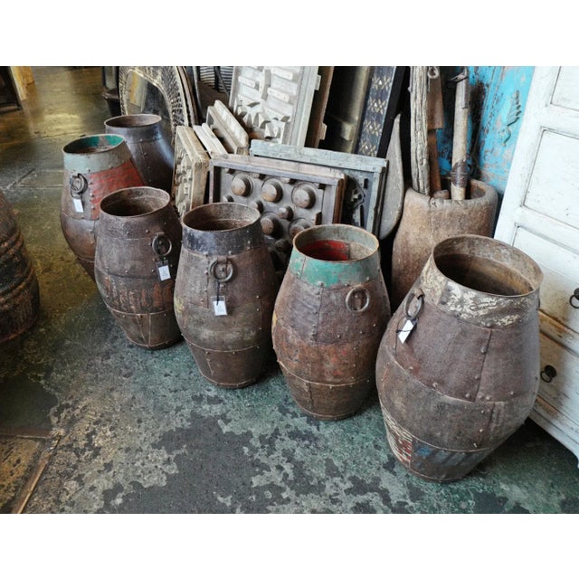 Vintage Indian Farmhouse Industrial Iron Pot For Sale In Los Angeles - Image 6 of 7