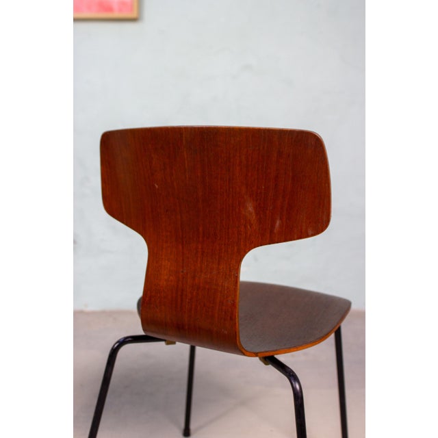 Vintage 3103 Hammer Chairs by Arne Jacobsen for Fritz Hansen, 1960s, Set of 4 For Sale - Image 6 of 18
