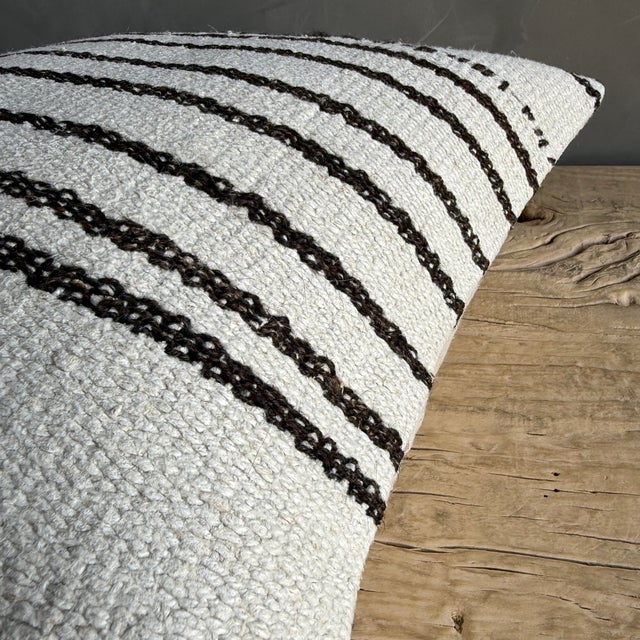 Not Yet Made - Made To Order Vintage Rug Pillow Cover With Stripes For Sale - Image 5 of 7