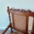 Antique Victorian Walnut Barley Twist Library Armchair with Cane Seat, 1890s For Sale - Image 5 of 12