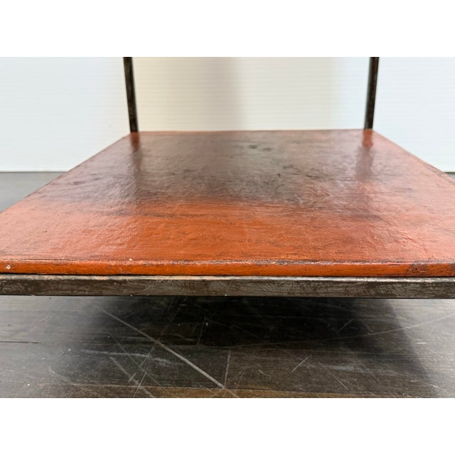 Asian Influenced Orange Lacquered Drawer Chest, Vintage For Sale - Image 11 of 12