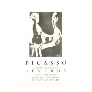 1967 Pablo Picasso 'Reverdy' Cubism Black & White France Lithograph