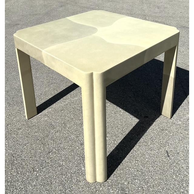 Late 20th Century Vintage 80s Parchment Paper Game Table For Sale - Image 5 of 12