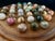 Vintage Wooden Peg Solitaire Game Set 37 Semi Precious Gemstone Mineral Marbles For Sale - Image 6 of 15