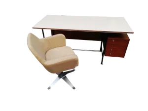 Desk and Armchair by Gio Ponti for Studio PFR, Italy, 1950s, Set of 2