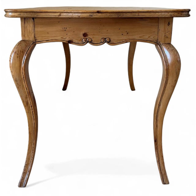 Wood Vintage French Country Pine Desk by United House Wrecking For Sale - Image 7 of 18