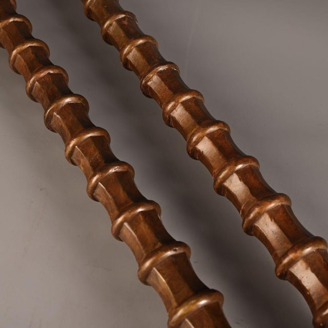 Bronze Late 20th Century Pair of Gilt Bronze Mace Weapons (Jian) With Relief Decoration For Sale - Image 8 of 9