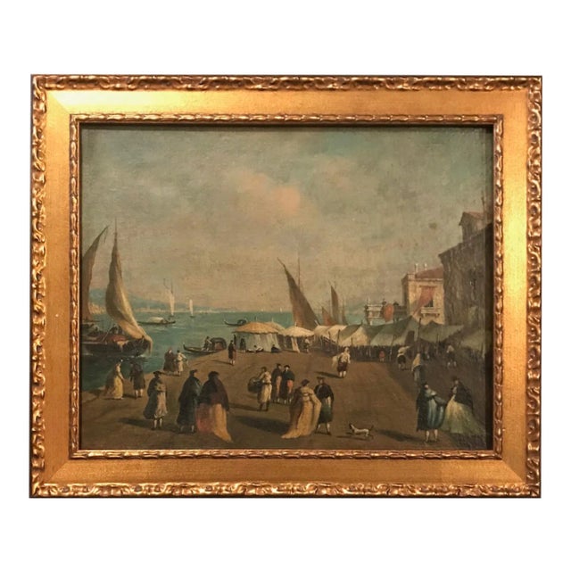 18th Century Giacomo Guardi Old Master Painting of Venetian Lagoon For Sale