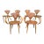 Mid 20th Century Set of Six Norman Cherner Style Plywood Pretzel L Dining Chairs by Plycraft, Usa For Sale