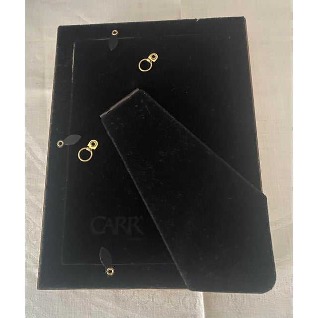 Vintage Baroque-style 5 X 7 picture frame by luxury maker Carr. Crafted with exceptional attention to detail, the front...