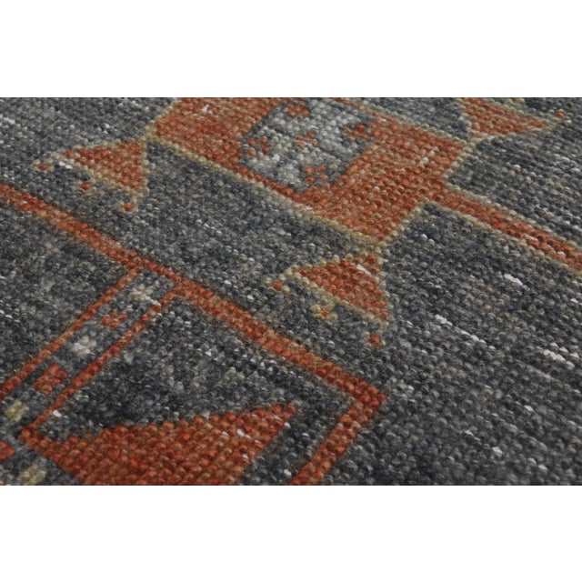 1970s Vintage Handmade Wool Cotton Orange Runner Rug For Sale - Image 4 of 11