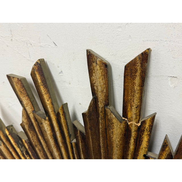 Creative Co-Op Wood Sunburst Mirror For Sale In San Francisco - Image 6 of 12