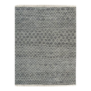 4x6 Penelope Kilim Brown Diamond Geometric Handmade Wool Carpet Rug For Sale