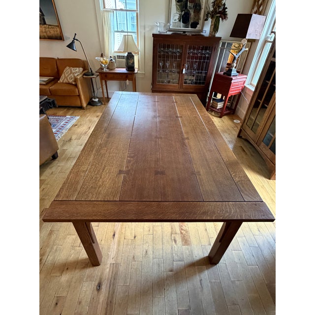 Stickley Stickley Mission Oak Arts & Crafts Extension Dining Table For Sale - Image 4 of 12