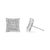 Contemporary 14K White Gold 1.00 Cttw Princess And Round-Cut Diamond Square Stud Earrings (G-H Color, SI1-SI2 Clarity) For Sale - Image 3 of 5