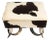 Contemporary Modern Cowhide Longhorn Ottoman Footstool With Storage For Sale