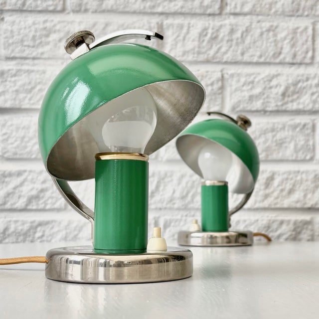 Model 29379 Modernist Table Lamps by Erik Tidstrand for Nordiska Kompaniet, Sweden, 1930s, Set of 2 For Sale - Image 10 of 17