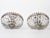 Hollywood Regency 1960s Spanish French Empire Nickel Plated Brass Crystal Basket Semi Flush Mounts - A Pair For Sale - Image 3 of 8